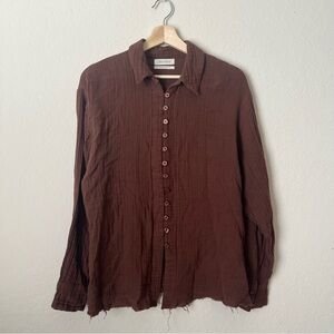 Long sleevee button down: 
Comfy oversized